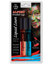 Veido dažai ALPINO Liquid liner mėlyni+raudoni