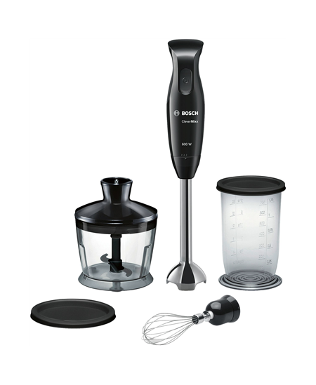 Bosch | Blender | CleverMixx MSM2650B | Hand Blender | 600 W | Jar material Plastic | Chopper | Mini chopper | Black