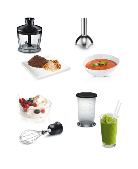 Bosch | Blender | CleverMixx MSM2650B | Hand Blender | 600 W | Jar material Plastic | Chopper | Mini chopper | Black