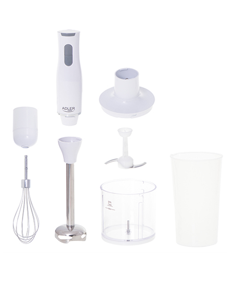 Adler | Hand blender set | AD 4620 | Hand Blender | 800 W | Number of speeds 2 | Chopper | White