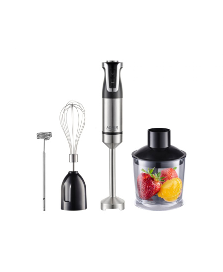 Adler | AD 4627 | Hand Blender Set | 1800 W | Number of speeds 20 | Turbo mode | Chopper | Stainless Steel/Black