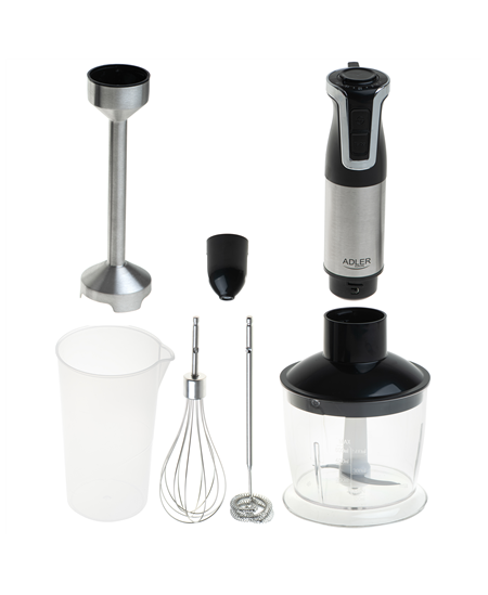 Adler | AD 4627 | Hand Blender Set | 1800 W | Number of speeds 20 | Turbo mode | Chopper | Stainless Steel/Black