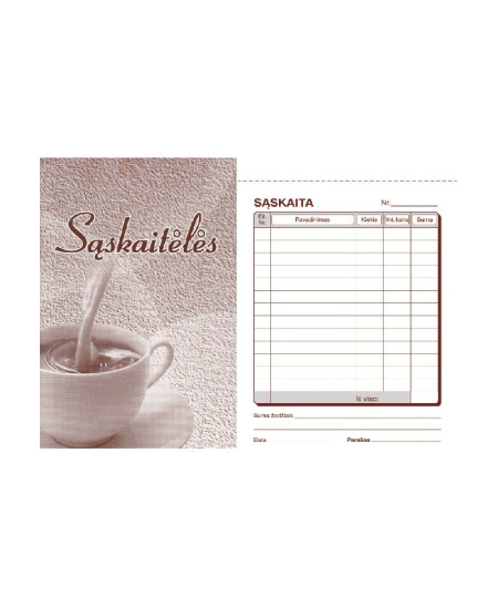 Užrašų knygelė kavinėms