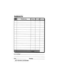 Užrašų knygelė kavinėms A6 100 ofs.lap