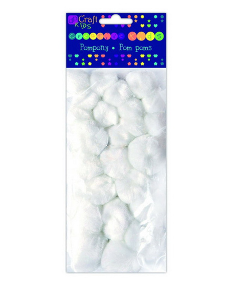 Akriliniai burbuliukai, balti, 24 vnt.