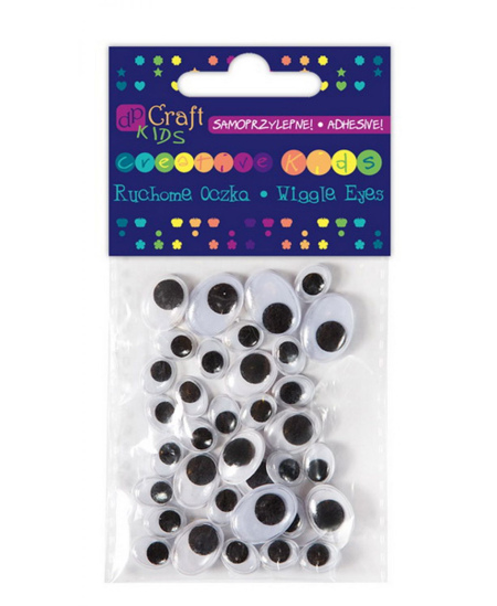 Lipnios judančios ovalios akys, įvairių spalvų, 36 vnt.