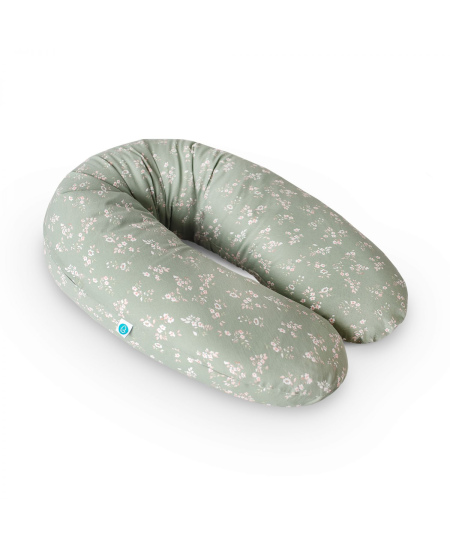 CebaBaby maitinimo pagalvė dżersej multi žalia gėlės W-880-000-826