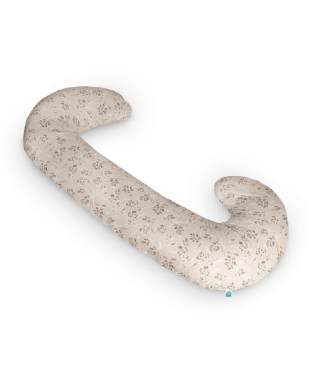 CebaBaby maitinimo pagalvė dżersej duo ruda gėlės W-885-000-828