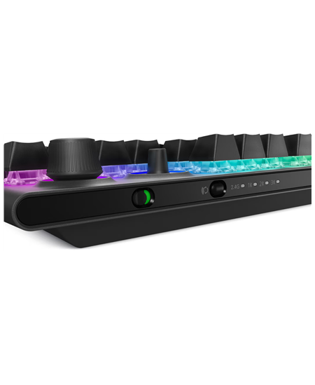 Dell Alienware Tri-Mode AW920K Wireless Gaming Keyboard, RGB LED light, US, Wireless, Dark Side of the Moon, Bluetooth, Numeric 