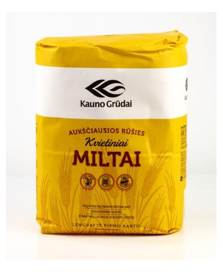 Kvietiniai miltai KAUNO GRŪDAI, 550C, 5 kg