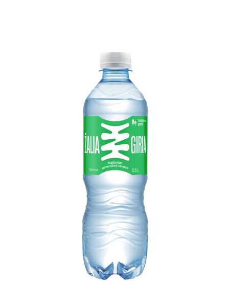 Natūralus mineralinis vanduo ŽALIA GIRIA, gazuotas, 500 ml