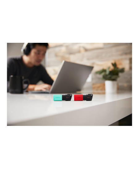 Kingston | USB Flash Drive | DataTraveler Exodia | 128 GB | USB 3.2 Gen 1 | Black/Red