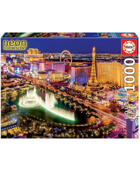 Dėlionė EDUCA Neon Las Vegas, 1000 detalių