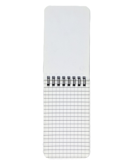 Bloknotas SM-LT ART, 125x75 mm, 48 lapai, atsparus vandeniui, langeliais, su spirale viršuje