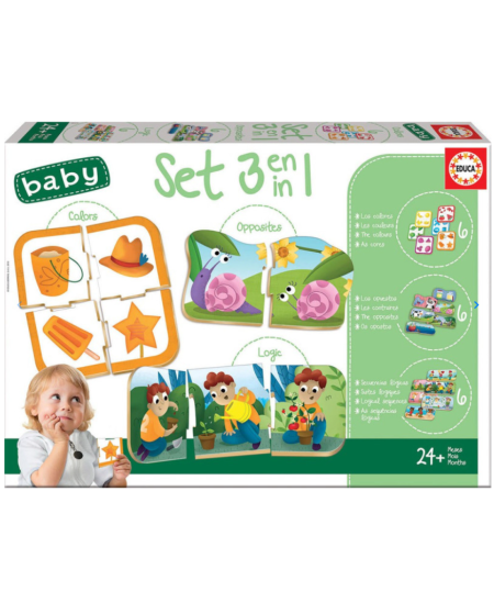 3 dėlionės EDUCA Baby Set 3 in 1