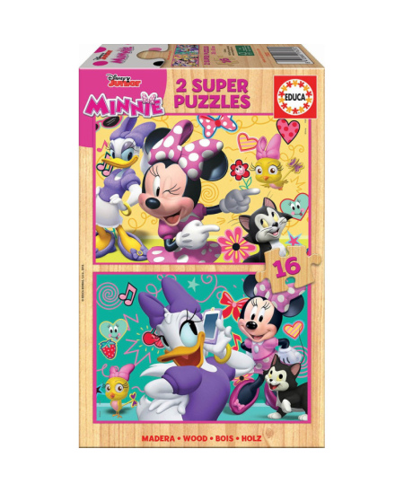 2 dėlionės EDUCA Minnie ir mickey, 2X16 detalių