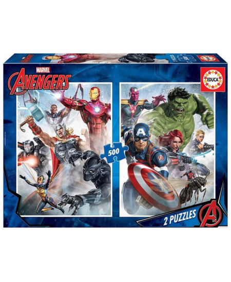 2 dėlionės EDUCA Avengers, 2x500 detalių