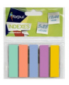 Lipnūs indeksai FORPUS, 12x44 mm, 5 x 25 vnt., pastelinių spalvų