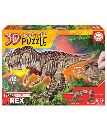 Dėlionė EDUCA 3D T-REX