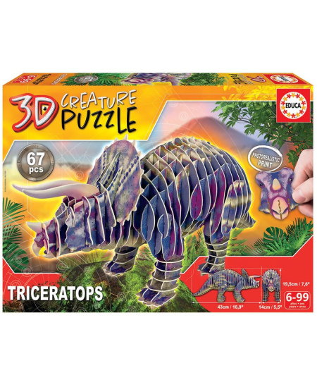 Dėlionė EDUCA 3D Tricertopas