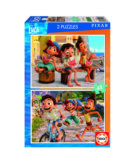 2 dėlionės EDUCA Luca Disney Pixar, 2x48 detalių