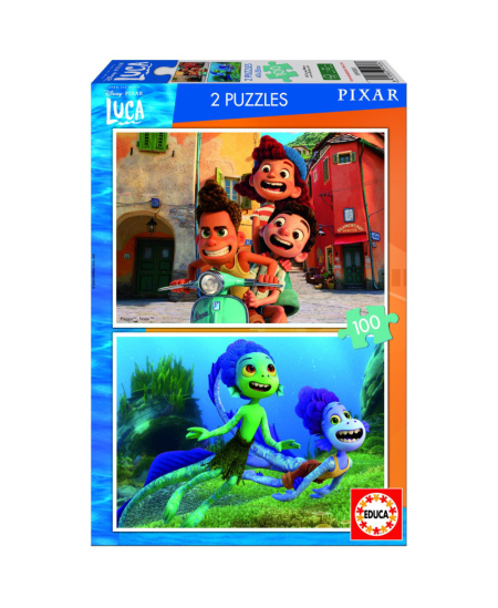 2 dėlionės EDUCA Luca Disney Pixar, 2x100 detalių