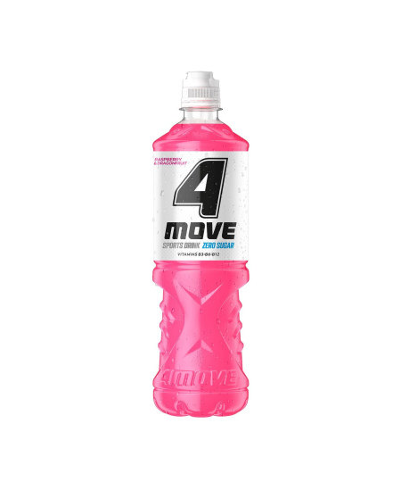 Izotoninis gėrimas 4 MOVE Zero sport, aviečių ir drakono vaisiaus skonio, 750 ml
