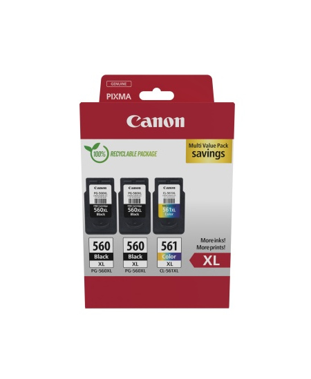 Canon PG-560XL/CL-561XL (3712C009) Rašalinių kasečių komplektas, BK/CMY