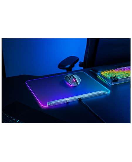 Razer RGB Gaming Mouse Mat | Firefly V2 Pro | Phantom White Edition