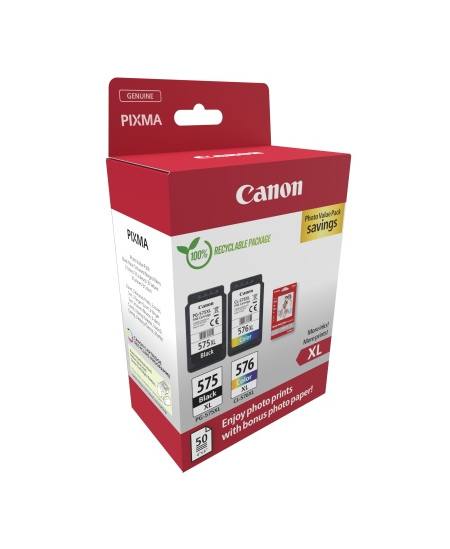 Canon PG-575XL/CL-576XL (5437C006) Photo value pack Rašalinių kasečių komplektas, BK/CMY