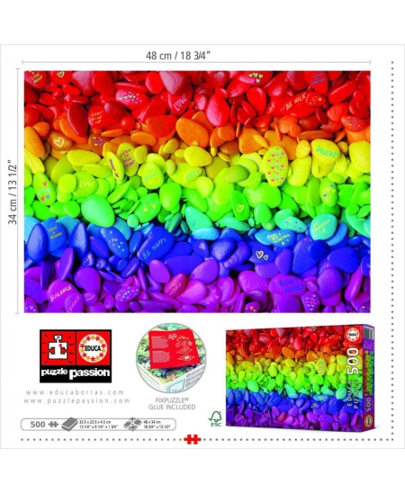 Dėlionė EDUCA Piedras de colores, 500 detalių