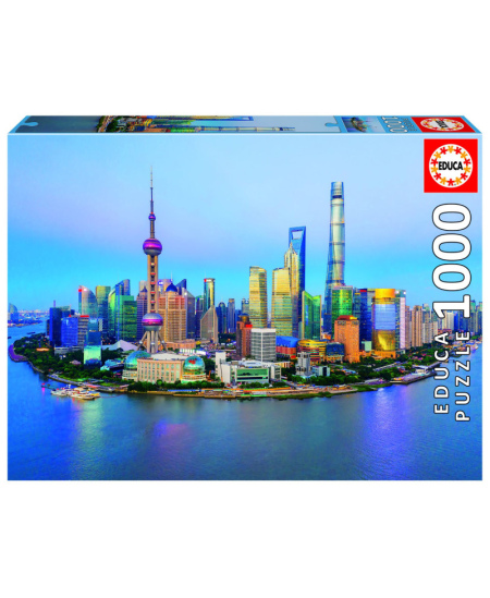 Dėlionė EDUCA Shanghai al atardecer, 1000 detalių