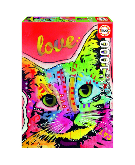 Dėlionė EDUCA Tilt cat love, Dean Russo, 1000 detalių