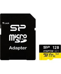 Silicon Power Memory card with adapter | Inspire | 128 GB | microSDXC | Flash memory class C10, UHS-I U3, V30, A2
