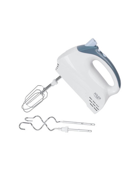 Adler Mixer AD 4202 Mixer with bowl, 300 W, Number of speeds 5, Turbo mode, White