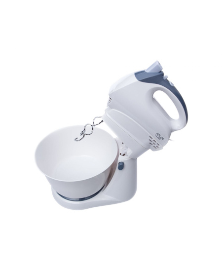 Adler Mixer AD 4202 Mixer with bowl, 300 W, Number of speeds 5, Turbo mode, White