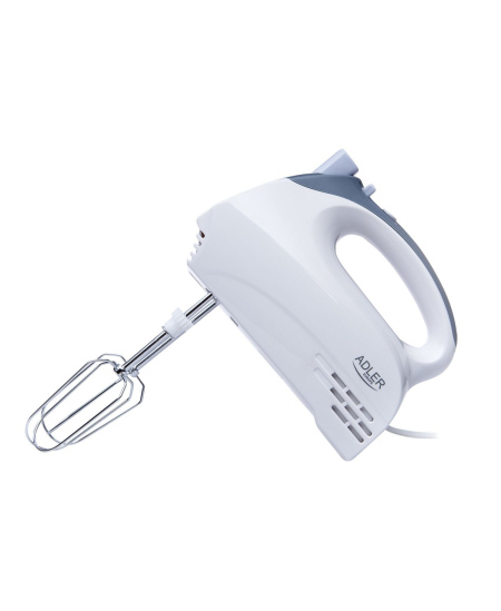 Adler Mixer AD 4202 Mixer with bowl, 300 W, Number of speeds 5, Turbo mode, White