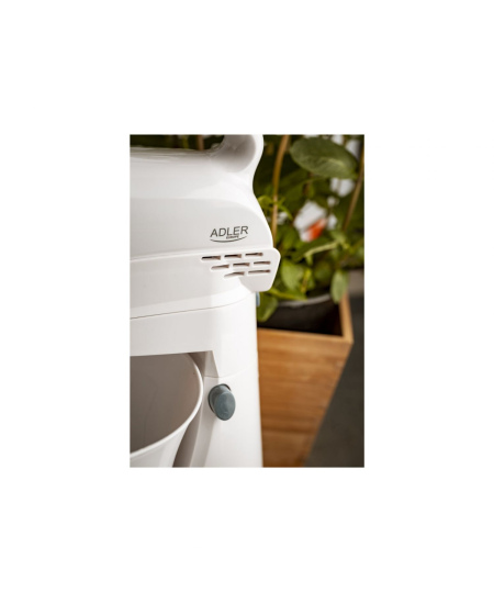 Adler Mixer AD 4202 Mixer with bowl, 300 W, Number of speeds 5, Turbo mode, White