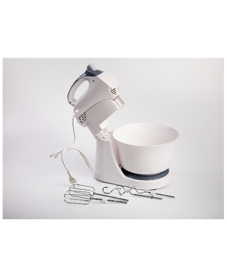 Adler Mixer AD 4202 Mixer with bowl, 300 W, Number of speeds 5, Turbo mode, White