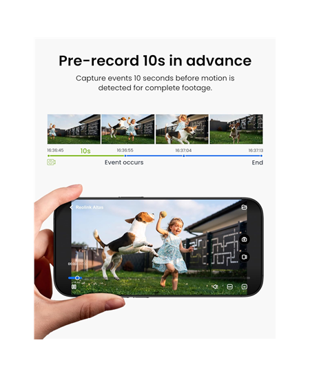 Reolink Wireless Pan & Tilt Long Lasting Solar/Battery Camera with Spotlights | Altas Series B630 with Solar Panel | Bullet 