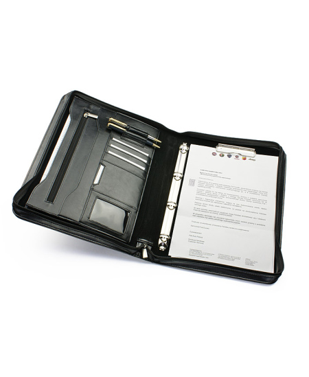 Dokumentų dėklas SOMERSET, A4, su užtrauktuku, juodas