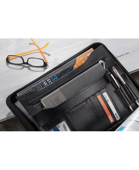 Dokumentų dėklas SOMERSET, A4, su užtrauktuku, juodas