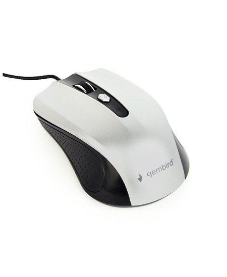 Gembird Mouse  MUS-4B-01-BS Standard, No, Black/ silver, No,