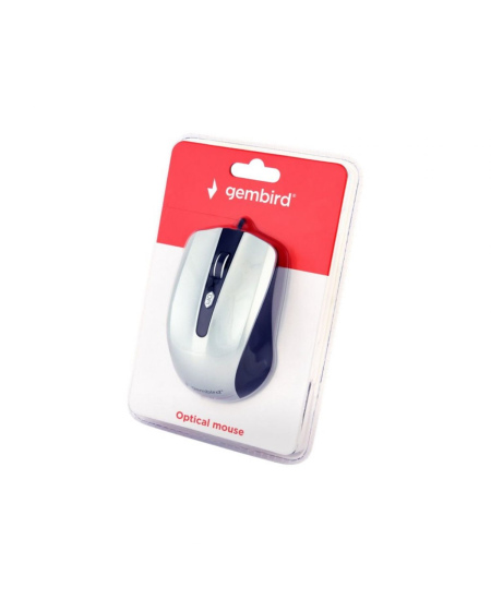 Gembird Mouse  MUS-4B-01-BS Standard, No, Black/ silver, No,
