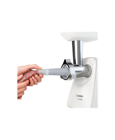 Bosch | Meat mincer SmartPower | MFW2510W | White | 350 W | Number of speeds 1 | 2 Discs: 3.8 and 8 mm; Sausage filler accessory