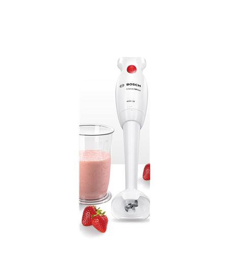 Bosch | Blender | CleverMixx MSM14100 | Hand Blender | 400 W | Number of speeds 1 | White
