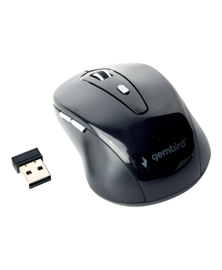 Gembird | 6-button wireless optical mouse | MUSW-6B-01 | Optical mouse | USB | Black