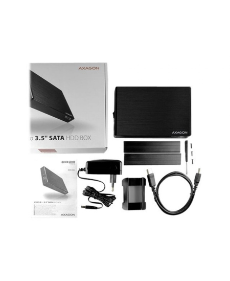 AXAGON | Compact aluminum USB 3.2 Gen 1 external box SATA intended for 3.5" HDD | EE35-XA3