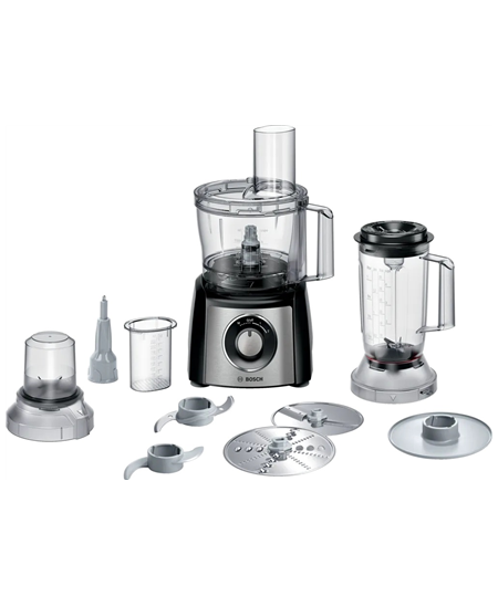 Bosch | Food Processor MultiTalent 3 Plus | MCM3PM386 | 900 W | Number of speeds 2 | Bowl capacity 2.3 L | Black/Stainless steel