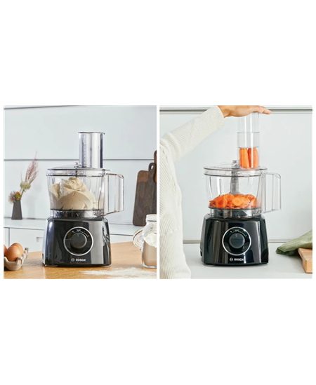 Bosch | Food Processor MultiTalent 3 Plus | MCM3PM386 | 900 W | Number of speeds 2 | Bowl capacity 2.3 L | Black/Stainless steel